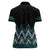 Paua Shell Aotearoa Mangopare Kowhaiwhai and Niho Taniwha Women Polo Shirt Maori New Zealand