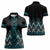 Paua Shell Aotearoa Mangopare Kowhaiwhai and Niho Taniwha Women Polo Shirt Maori New Zealand