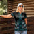 Paua Shell Aotearoa Mangopare Kowhaiwhai and Niho Taniwha Women Polo Shirt Maori New Zealand