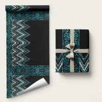 Paua Shell Aotearoa Mangopare Kowhaiwhai and Niho Taniwha Wrapping Paper Maori New Zealand - Polynesian Pride
