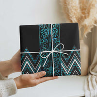 Paua Shell Aotearoa Mangopare Kowhaiwhai and Niho Taniwha Wrapping Paper Maori New Zealand - Polynesian Pride