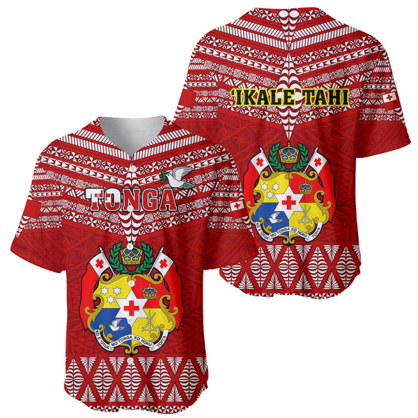 Custom Tonga Rugby Long Sleeve Button Shirt 2023 World Cup Tongan Kupesi Ngatu Pattern LT14
