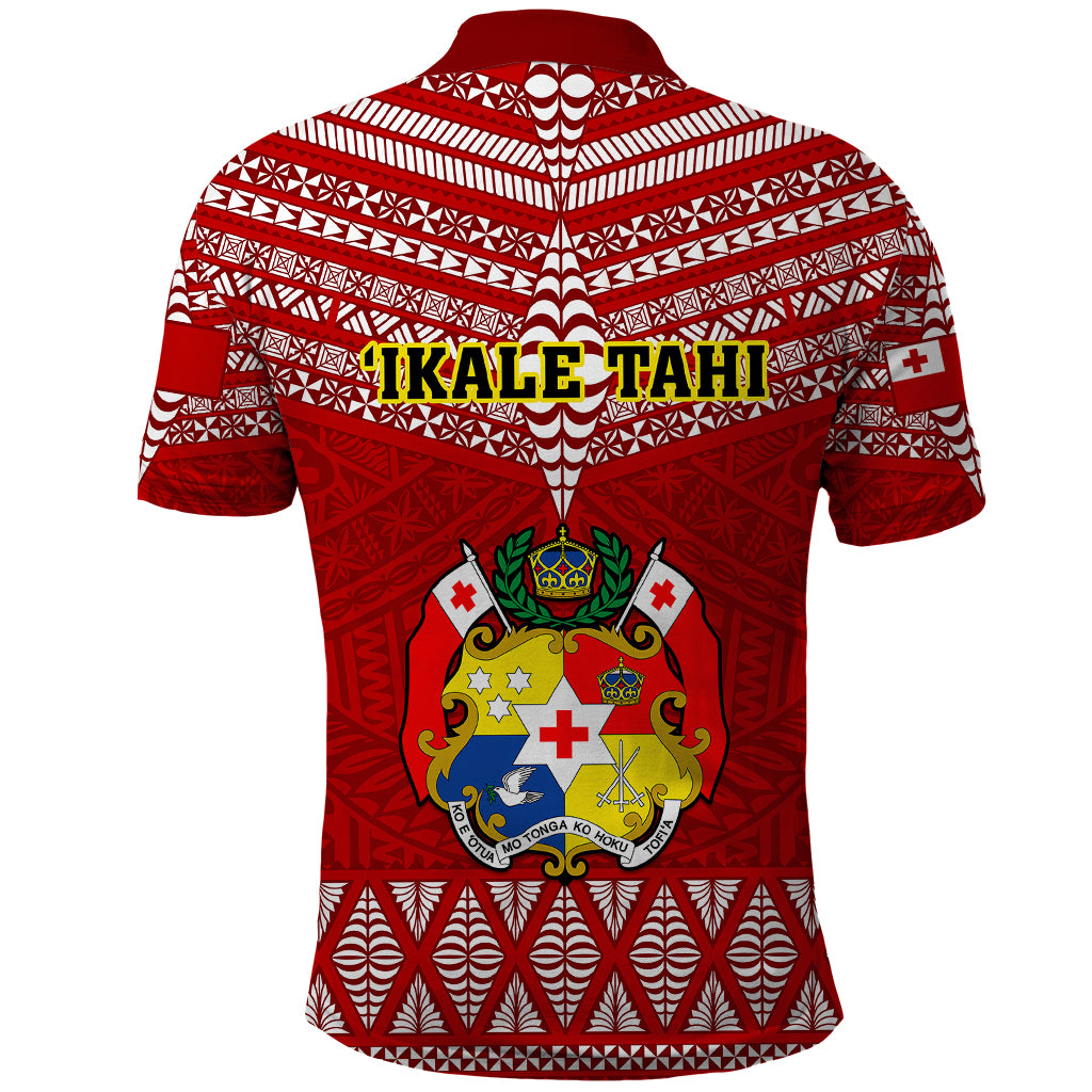 Tonga Rugby Polo Shirt 2023 World Cup Tongan Kupesi Ngatu Pattern LT14