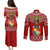 Custom Tonga Rugby Couples Matching Puletasi Dress and Long Sleeve Button Shirts 2023 World Cup Tongan Kupesi Ngatu Pattern LT14 - Polynesian Pride