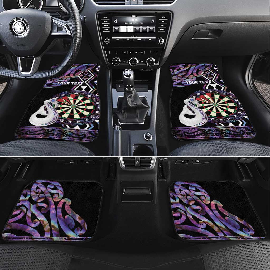 Personalised New Zealand Darts Car Mats Ngutukaka Manaia Taniko Luxury Purple - Polynesian Pride