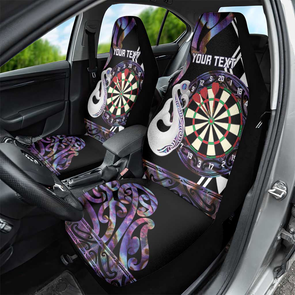 Personalised New Zealand Darts Car Seat Cover Ngutukaka Manaia Taniko Luxury Purple - Polynesian Pride