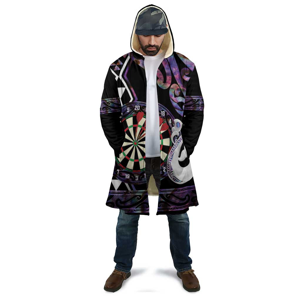 Personalised New Zealand Darts Cloak Ngutukaka Manaia Taniko Luxury Purple - Polynesian Pride
