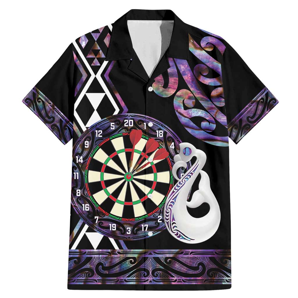 Personalised New Zealand Darts Family Matching Mermaid Dress and Hawaiian Shirt Ngutukaka Manaia Taniko Luxury Purple - Polynesian Pride