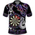 Personalised New Zealand Darts Polo Shirt Ngutukaka Manaia Taniko Luxury Purple - Polynesian Pride