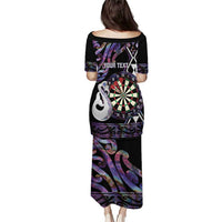 Personalised New Zealand Darts Puletasi Ngutukaka Manaia Taniko Luxury Purple - Polynesian Pride