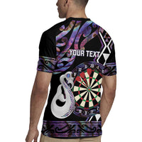 Personalised New Zealand Darts Rugby Jersey Ngutukaka Manaia Taniko Luxury Purple - Polynesian Pride