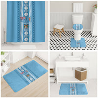 Fiji Day 1970 Bathroom Set For Fiji Ever Fiji Tapa Pattern Blue