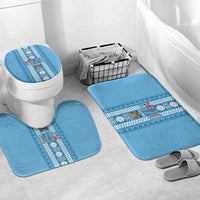 Fiji Day 1970 Bathroom Set For Fiji Ever Fiji Tapa Pattern Blue