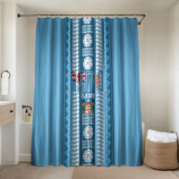 Fiji Day 1970 Bathroom Set For Fiji Ever Fiji Tapa Pattern Blue