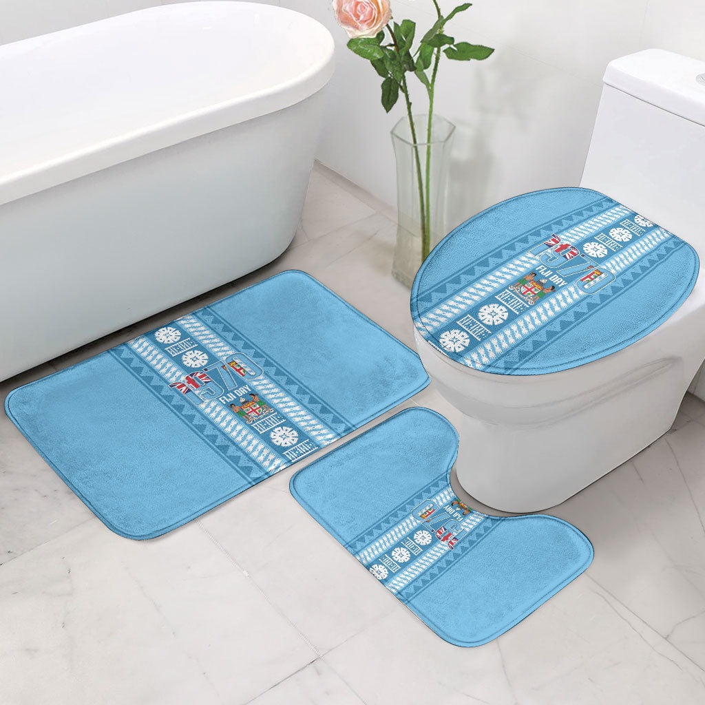 Fiji Day 1970 Bathroom Set For Fiji Ever Fiji Tapa Pattern Blue