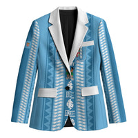 Fiji Day 1970 Blazer For Fiji Ever Fiji Tapa Pattern Blue