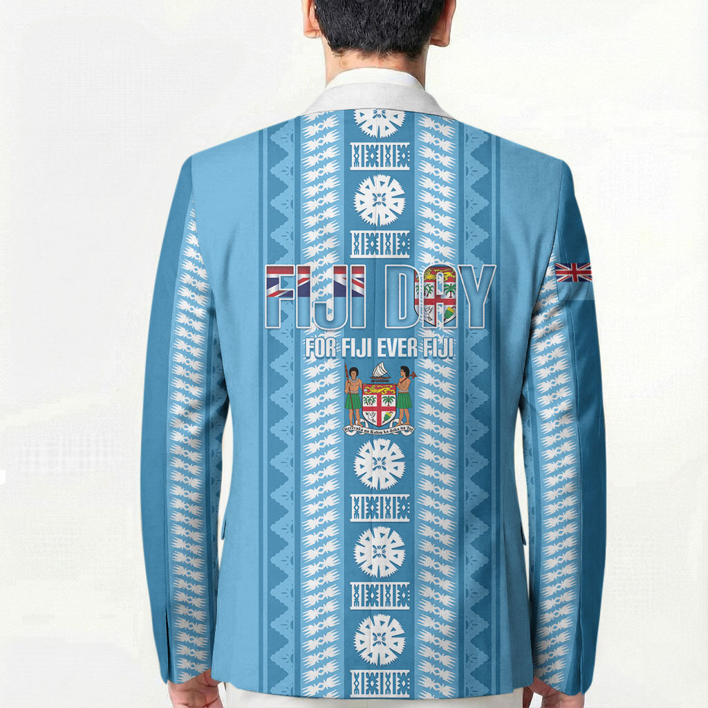 Fiji Day 1970 Blazer For Fiji Ever Fiji Tapa Pattern Blue