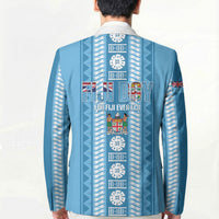 Fiji Day 1970 Blazer For Fiji Ever Fiji Tapa Pattern Blue