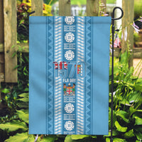 Fiji Day 1970 Garden Flag For Fiji Ever Fiji Tapa Pattern Blue
