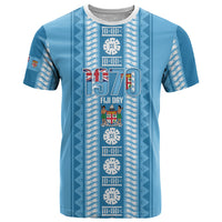 Fiji Day 1970 T Shirt For Fiji Ever Fiji Tapa Pattern Blue
