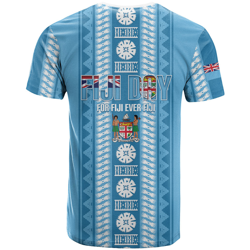 Fiji Day 1970 T Shirt For Fiji Ever Fiji Tapa Pattern Blue