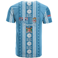 Fiji Day 1970 T Shirt For Fiji Ever Fiji Tapa Pattern Blue