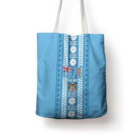 Fiji Day 1970 Tote Bag For Fiji Ever Fiji Tapa Pattern Blue
