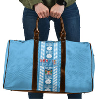 Fiji Day 1970 Travel Bag For Fiji Ever Fiji Tapa Pattern Blue
