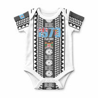 Fiji Day 1970 Baby Onesie For Fiji Ever Fiji Tapa Pattern White