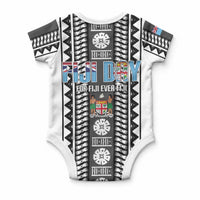 Fiji Day 1970 Baby Onesie For Fiji Ever Fiji Tapa Pattern White