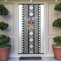 Fiji Day 1970 Door Cover For Fiji Ever Fiji Tapa Pattern White