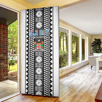 Fiji Day 1970 Door Cover For Fiji Ever Fiji Tapa Pattern White