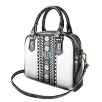 Fiji Day 1970 Shoulder Handbag For Fiji Ever Fiji Tapa Pattern White