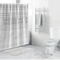 Samoa White Sunday Bathroom Set Lotu Tamaiti Samoan Siapo Teuila Flowers