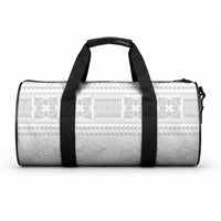 Samoa White Sunday Duffle Bag Lotu Tamaiti Samoan Siapo Teuila Flowers