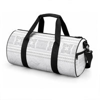 Samoa White Sunday Duffle Bag Lotu Tamaiti Samoan Siapo Teuila Flowers