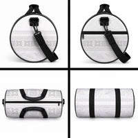 Samoa White Sunday Duffle Bag Lotu Tamaiti Samoan Siapo Teuila Flowers