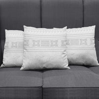 Samoa White Sunday Pillow Cover Lotu Tamaiti Samoan Siapo Teuila Flowers