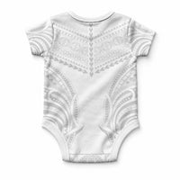 Niue White Sunday Baby Onesie Aho Tapu Fanau Hiapo Pattern