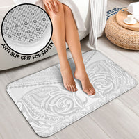 Niue White Sunday Bathroom Set Aho Tapu Fanau Hiapo Pattern