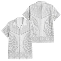 Niue White Sunday Family Matching Long Sleeve Bodycon Dress and Hawaiian Shirt Aho Tapu Fanau Hiapo Pattern