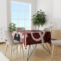 Whero Aotearoa Atua Tumatauenga Personalised Tablecloth Maori God Of War Tiki With Taiaha