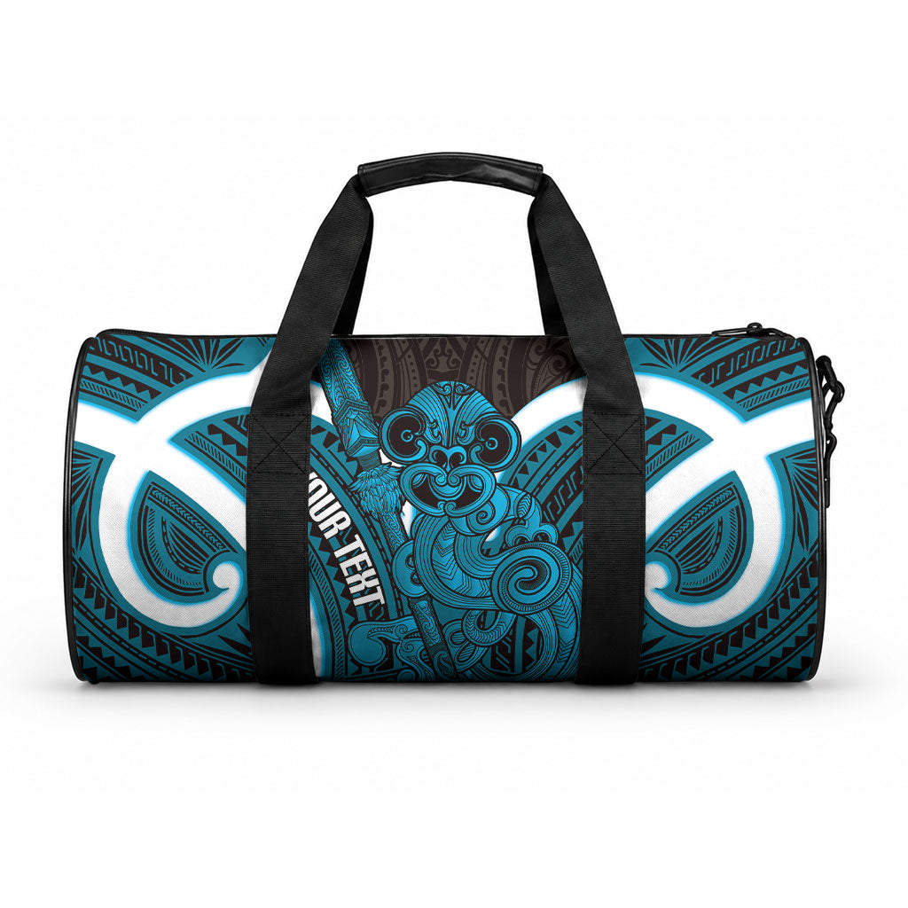 Kikorangi Aotearoa Atua Tumatauenga Personalised Duffle Bag Maori God Of War Tiki With Taiaha
