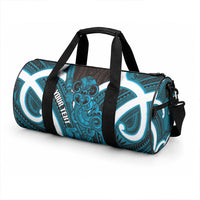 Kikorangi Aotearoa Atua Tumatauenga Personalised Duffle Bag Maori God Of War Tiki With Taiaha