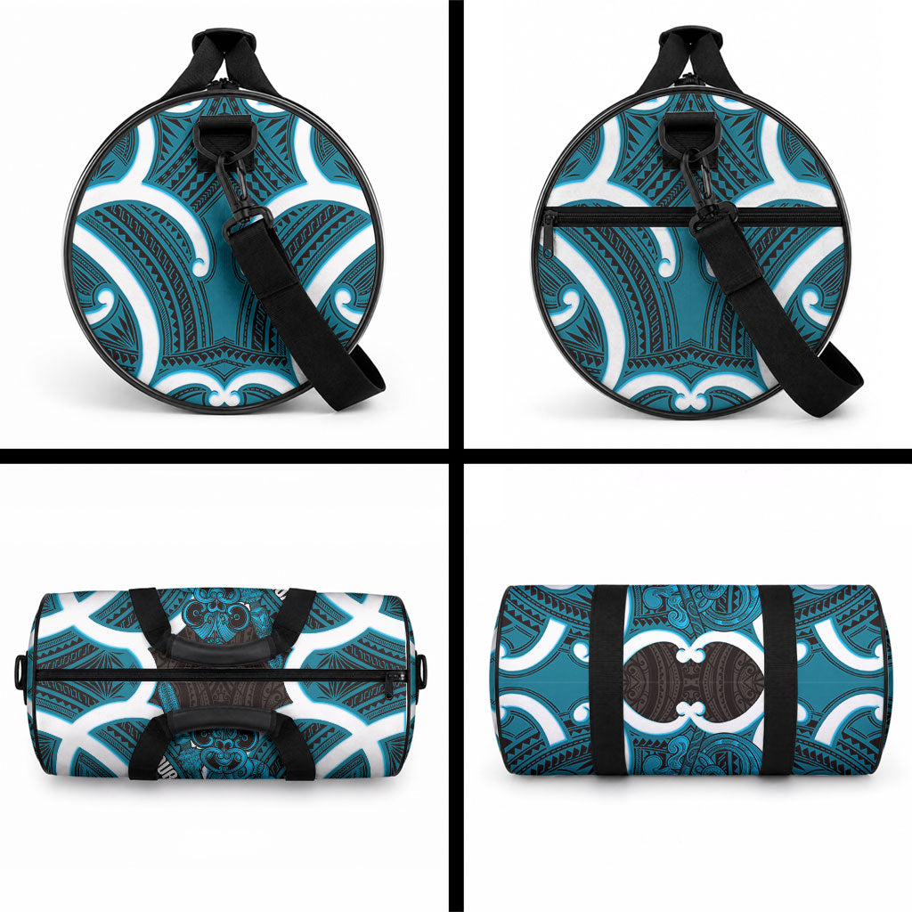 Kikorangi Aotearoa Atua Tumatauenga Personalised Duffle Bag Maori God Of War Tiki With Taiaha