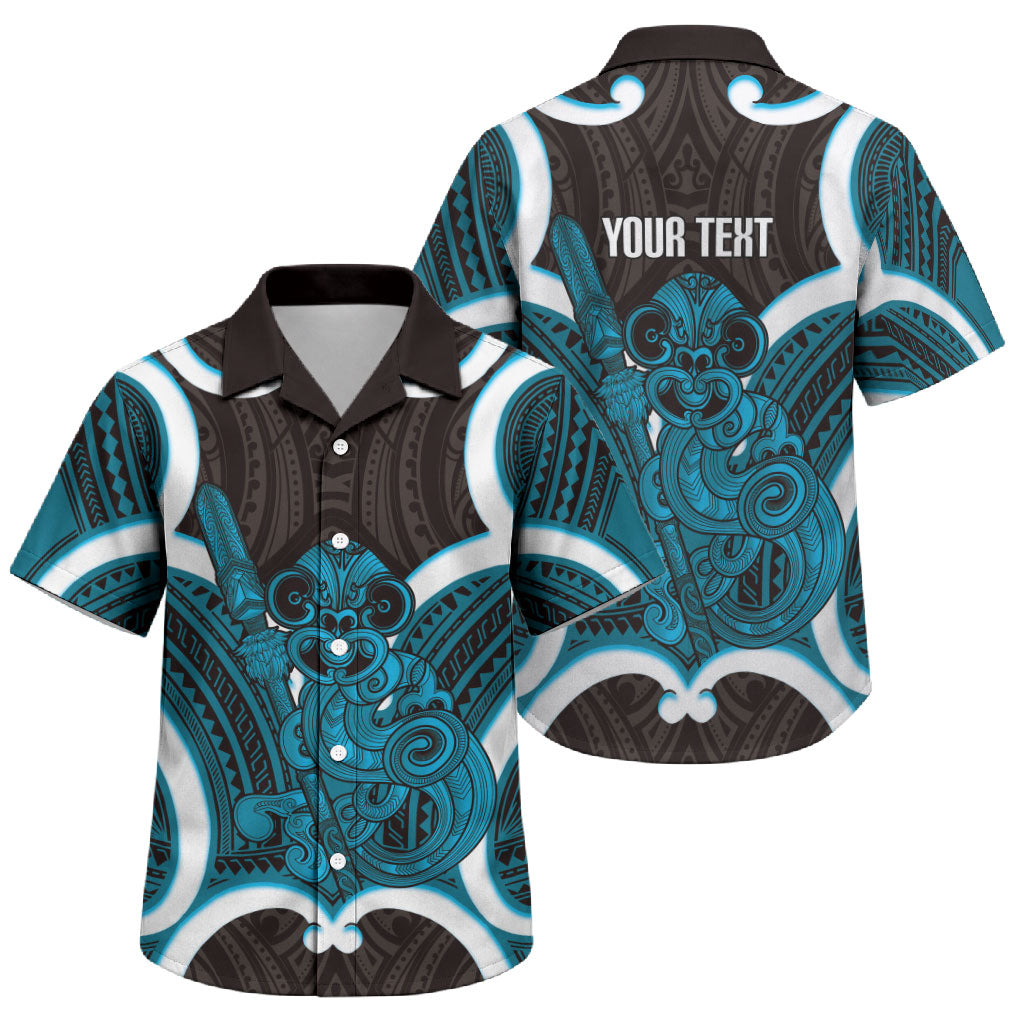 Kikorangi Aotearoa Atua Tumatauenga Personalised Family Matching Mermaid Dress and Hawaiian Shirt Maori God Of War Tiki With Taiaha