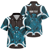 Kikorangi Aotearoa Atua Tumatauenga Personalised Family Matching Mermaid Dress and Hawaiian Shirt Maori God Of War Tiki With Taiaha