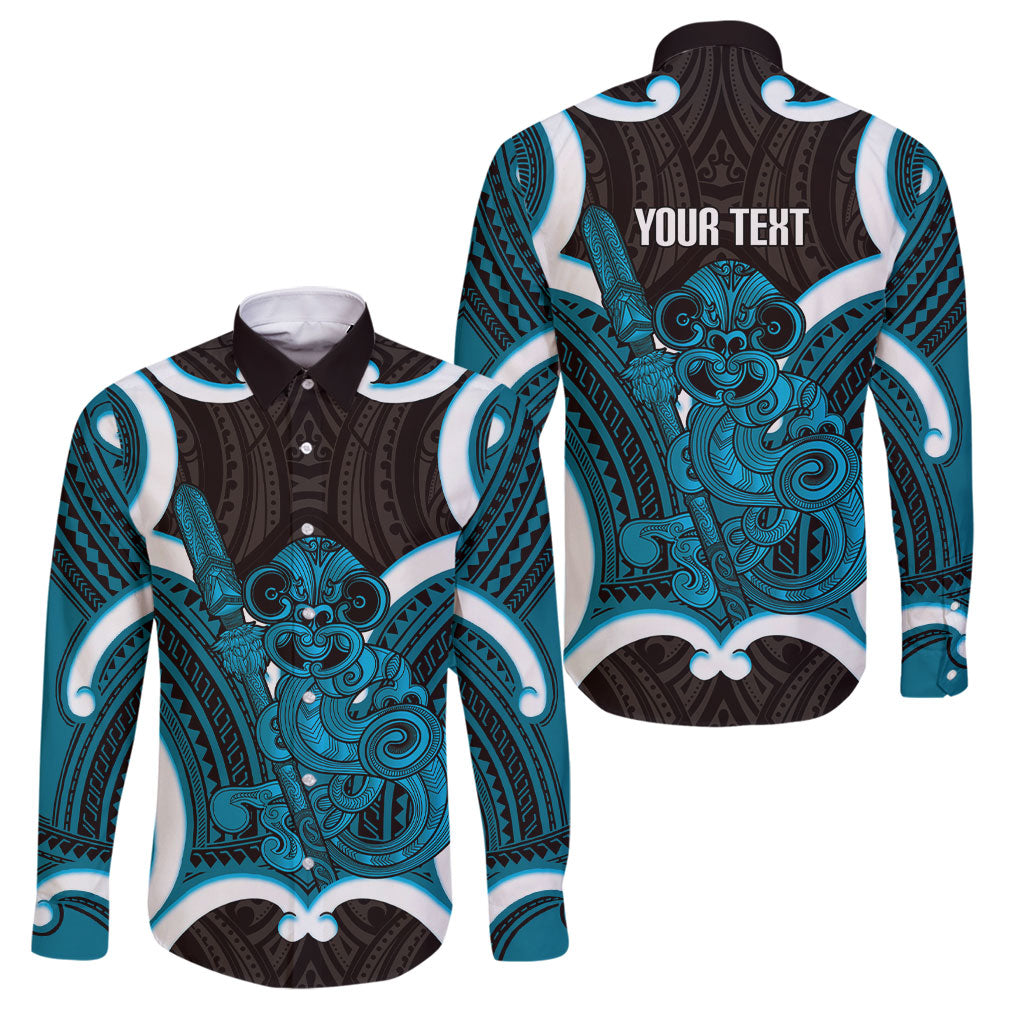 Kikorangi Aotearoa Atua Tumatauenga Personalised Family Matching Short Sleeve Bodycon Dress and Hawaiian Shirt Maori God Of War Tiki With Taiaha
