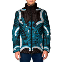 Kikorangi Aotearoa Atua Tumatauenga Personalised Padded Jacket Maori God Of War Tiki With Taiaha