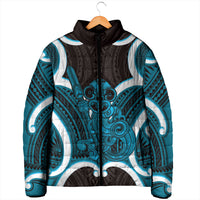 Kikorangi Aotearoa Atua Tumatauenga Personalised Padded Jacket Maori God Of War Tiki With Taiaha